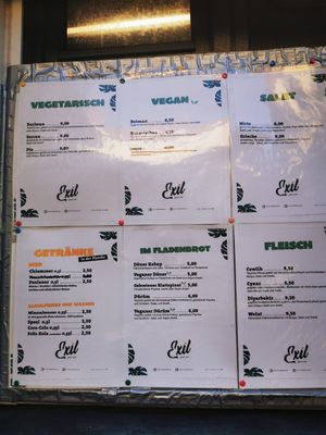 Menü at Exil in Regensburg