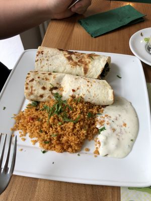 Vegan Wraps with Tzatziki and Bulgur  at Exil in Regensburg