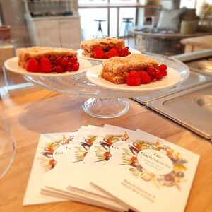 Most days, we have also gluten free vegan cake, like this aple pie. at Die Gartenkuche in Bad Aibling