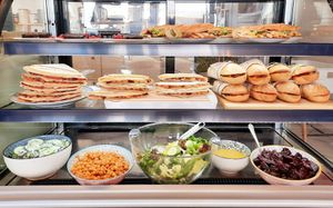 Panini, quesadilla or tortilla, as well as various salads can be combined to make a delicious meal. at Die Gartenkuche in Bad Aibling