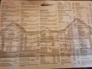 The menu (Aug. 2020) at Montevino in Schierke