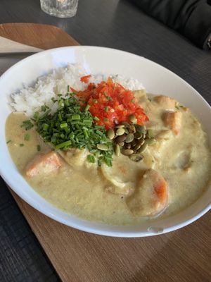 Stew of the day with rice  at Mama  in Reykjavik