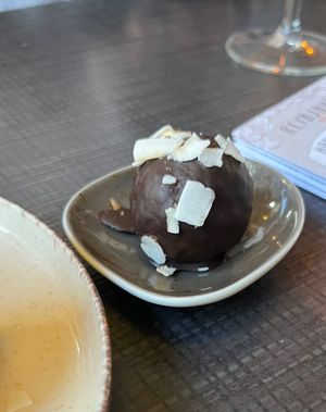 Peanut butter bliss ball  at Mama  in Reykjavik