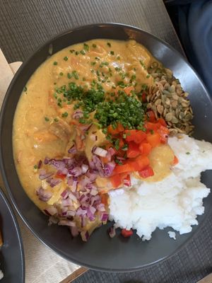 Jamaica stew (with banana!)  at Mama  in Reykjavik