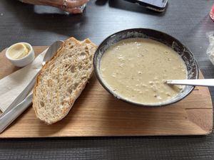 Miso Broccoli soup of the week  at Mama  in Reykjavik