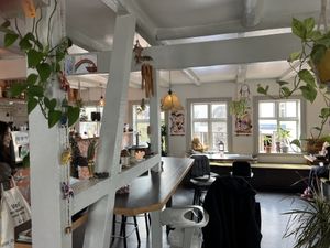 The second floor.   Very cute. Wonderful ambiance    at Mama  in Reykjavik