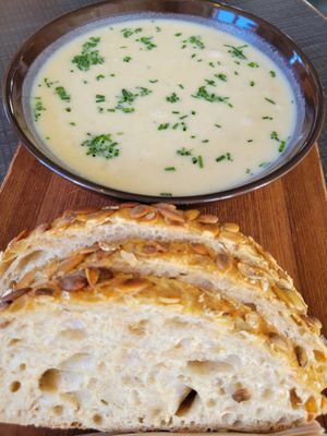 Potato cream Soup of the day at Mama  in Reykjavik