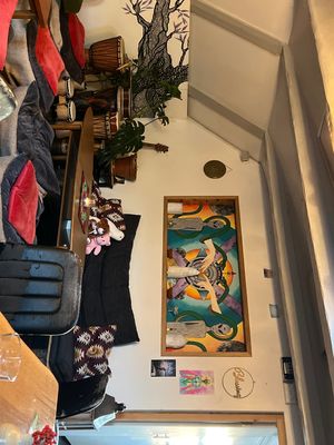 Attic seating   at Mama  in Reykjavik