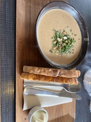 Indonesian Peanut soup of the day  at Mama  in Reykjavik