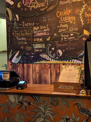 Drum circle and sacred chants look interesting 😂 at Mama  in Reykjavik