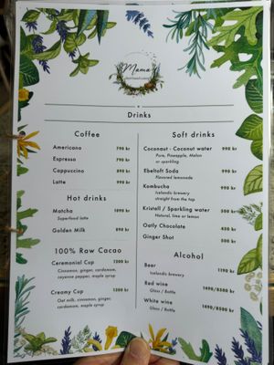 Menu - Drinks at Mama  in Reykjavik