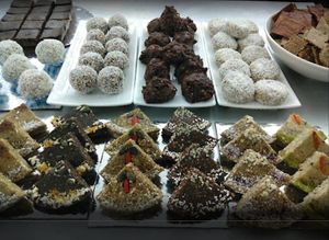 raw desserts at Organdga in Varna