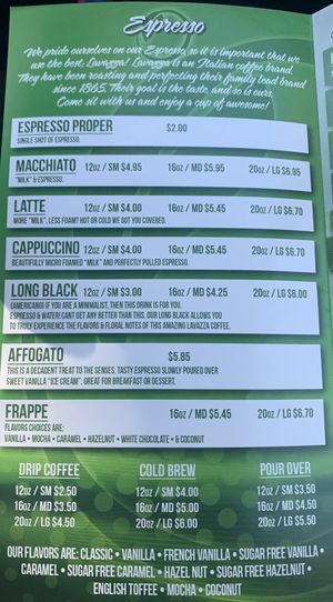 Menu at Cafe Organix in San Bernardino