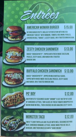 Menu at Cafe Organix in San Bernardino