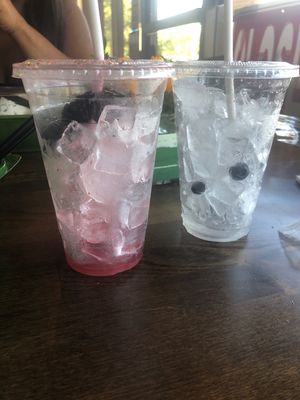 Paid $5 for Ice basically and was told $4 for a refill of regular lemonade and not even offered water.  at Cafe Organix in San Bernardino