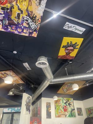 Ceiling  at Cafe Organix in San Bernardino