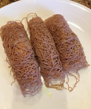 String Hoppers - loaded & rolled like a tortilla. at House of Curry in Rosemount