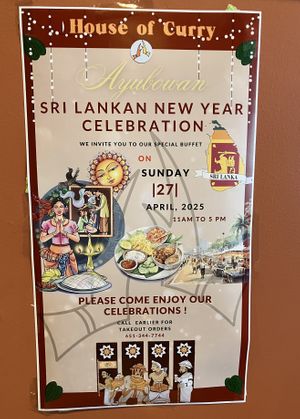 Special buffet on April 27, 2025 to celebrate Sri Lankan New Year. Many vegan and vegetarian items (labeled). at House of Curry in Rosemount