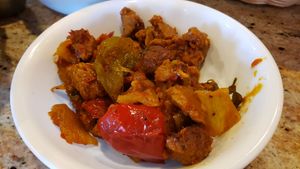 Soya meat curry (not officially on the menu). Spicy and tangy. at House of Curry in Rosemount