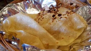 Godamba roti ($5). Thin, light and chewy. Awesome. at House of Curry in Rosemount