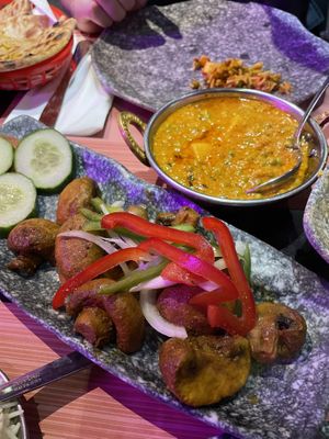 Tandoori mushroom tikka   at The Vegan Indian in Amsterdam