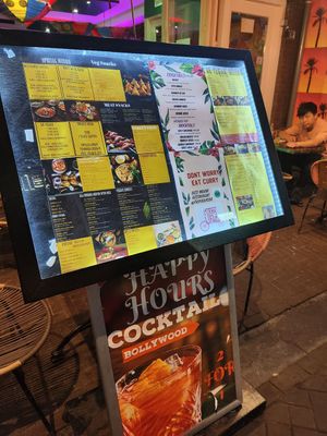 Full menu of the restaurant (not everything vegan) at The Vegan Indian in Amsterdam