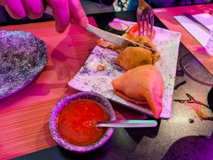 Samosas at The Vegan Indian at The Vegan Indian in Amsterdam