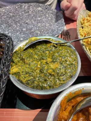 Plant-based chicken saag   at The Vegan Indian in Amsterdam