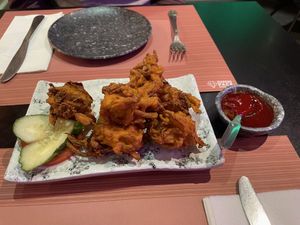 Onion bhaji  at The Vegan Indian in Amsterdam