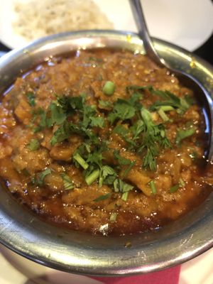 Baingan bharta (eggplant) at The Vegan Indian in Amsterdam