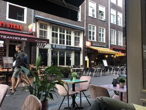 View to the street  at The Vegan Indian in Amsterdam