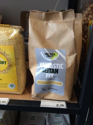 Seitan mix? Are you kidding?   at Vegansko.si in Ljubljana