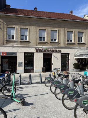 Front of the store  at Vegansko.si in Ljubljana