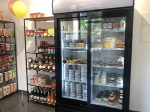 fridge goodies at Vegansko.si in Ljubljana