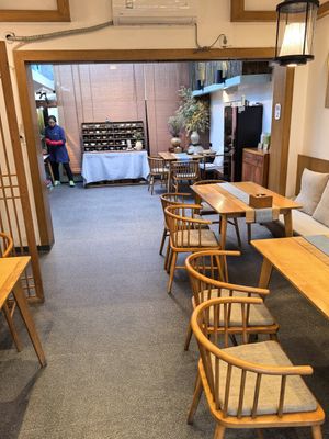 seats on 2nd floor at WūXiāng Sòng 無相颂 in Dali