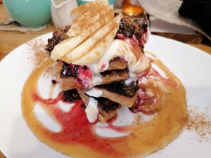 Cinnamon pancakes at Thrive in Cambridge