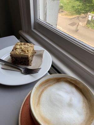 Coffee and walnut cake   at Thrive in Cambridge