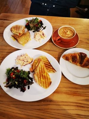 "ham" and  cheeze toast & tomato and cheeze🤤 at Thrive in Cambridge