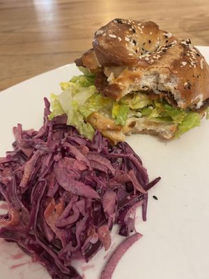 This picture makes it look like a huge portion of coleslaw but it’s just the angle I took the picture from! It was honestly so delicious though, I’d definitely go again!   at Thrive in Cambridge