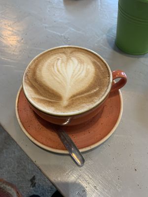 Soya latte  at Thrive in Cambridge