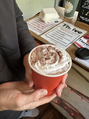 Hot chocolate   at Thrive in Cambridge