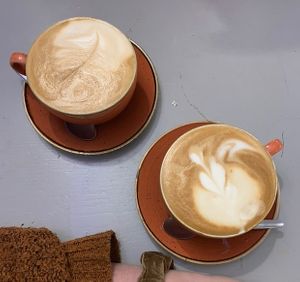 Soya lattes   at Thrive in Cambridge