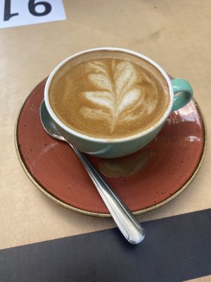 Oat mylk Cortado  at Thrive in Cambridge