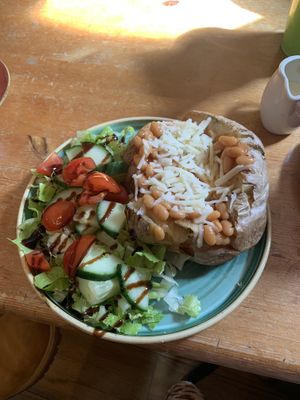 Jacket potato & salad (gf)  at Thrive in Cambridge
