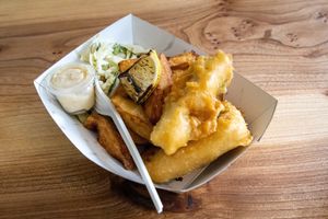 Battered nori tofish at Thrive in Cambridge