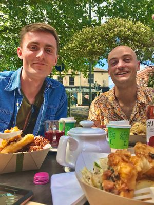 Nice vibe in the garden at Thrive in Cambridge