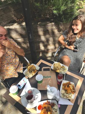 Nice vibe in the garden at Thrive in Cambridge