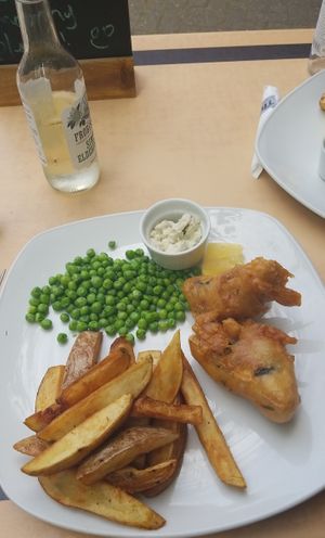 Tofish and chips at Thrive in Cambridge