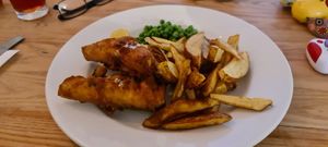 Tofu fish and chips at Thrive in Cambridge