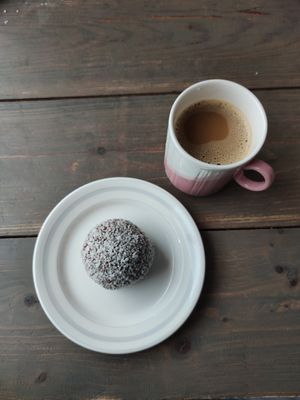 Chocolate ball at Café Maffen in Faaroesund
